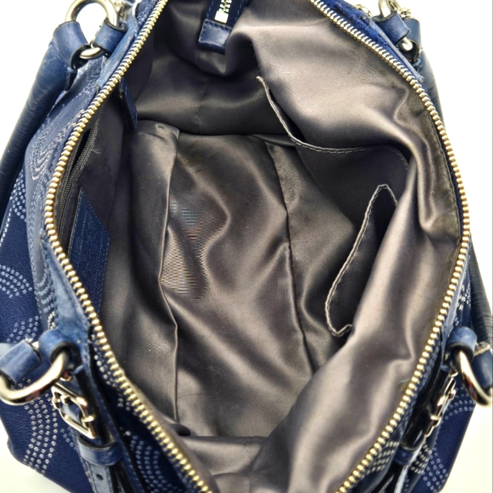 COACH Madison Sophia Satchel OP C Denim Blue Gold Hardware 2 Tags - Picture 13 of 15